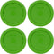Pyrex 7202-PC 1-Cup Lawn Green Food Storage Replacement Lid (4-Pack) - Made in USA...